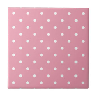 Pink Polka Dot Pattern Tile