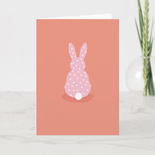 Pink Polka Dot Rabbit Card