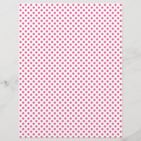 Pink polka dot scrapbook paper design | Zazzle.co.uk