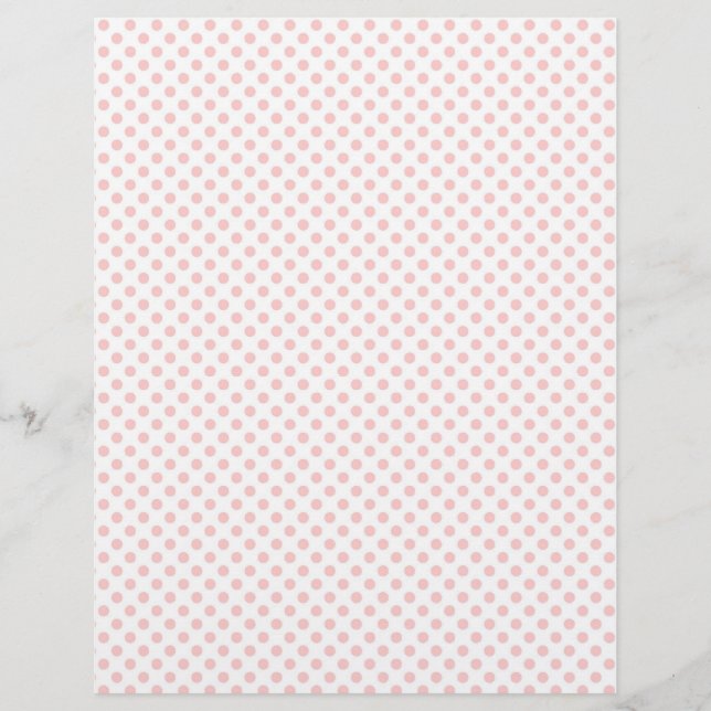 Pink polka dot scrapbook paper design (Front)