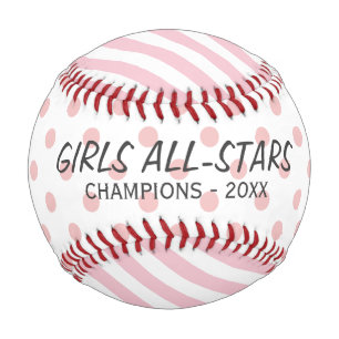 Pink Polka Dots and Stripes with Custom Text