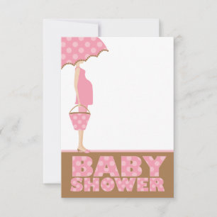 Pink Polka Dots Baby Shower Invitations