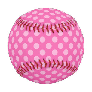 Pink Polka Dots Baseball