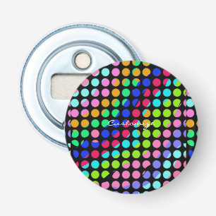 pink,polka+dots,blue,red,green,pattern,customise,p bottle opener