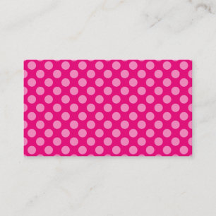 Pink Polka Dots Business Card
