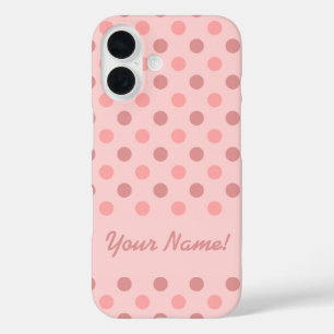 Pink Polka Dots iPhone 16 Case