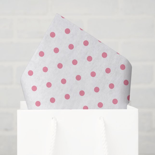 pink polka dots classic timeless multiuse fun tissue paper (Gift Bag)