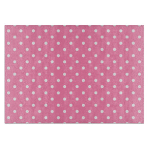 Pink Polka Dots Cutting Board