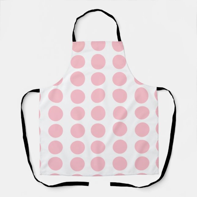 Pink Polka Dots Design Apron (Front)
