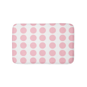 Pink Polka Dots Design Bath Mat