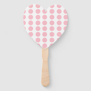 Pink Polka Dots Design Hand Fan