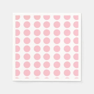 Pink Polka Dots Design Napkin