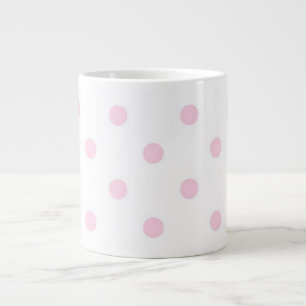Pink Polka Dots Large Coffee Mug