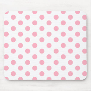 Pink Polka Dots Mouse Mat