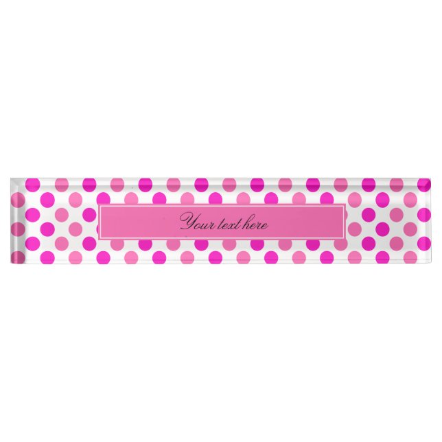 Pink Polka Dots Nameplate (Front)