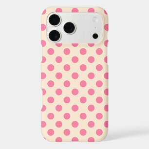 Pink polka dots on cream