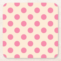Pink polka dots on cream