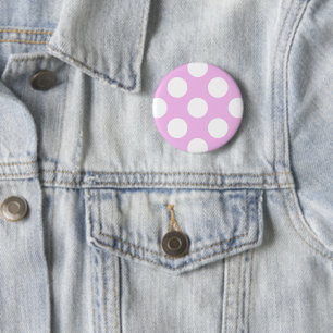 Pink Polka Dots, Polka Dot Pattern, Dots, Dotted 6 Cm Round Badge