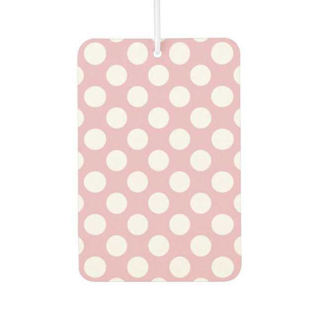 Pink Polka Dots, Polka Dot Pattern, Dots, Dotted Car Air Freshener (Front)