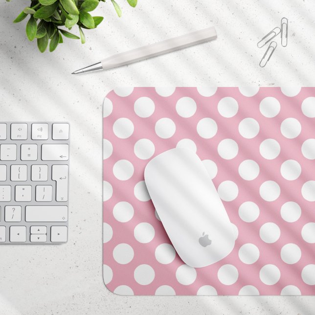 Pink Polka Dots, Polka Dot Pattern, Dots, Dotted Mouse Mat (Creator Uploaded)