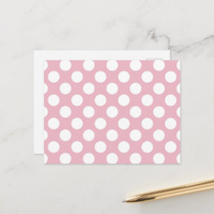 Pink Polka Dots, Polka Dot Pattern, Dots, Dotted Postcard