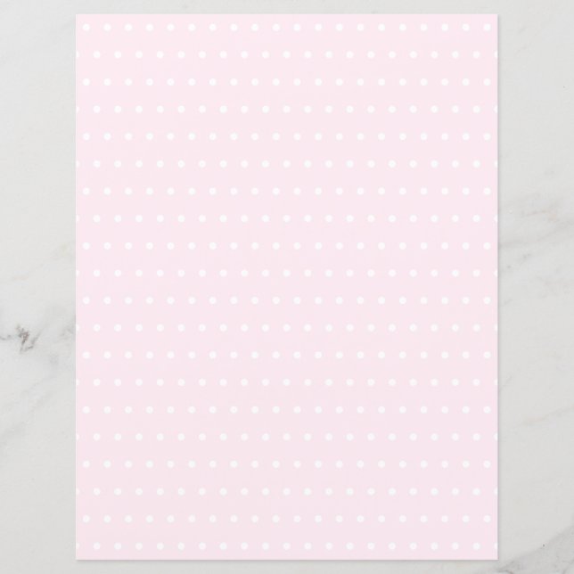 Pink Polka Dots Scrapbook Paper (Front)