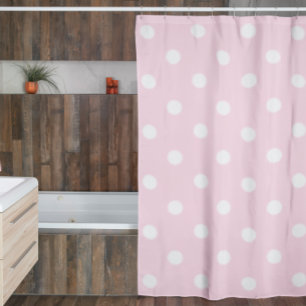 Pink Polka Dots Shower Curtain