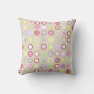 Pink Polka Dots Throw PIllow