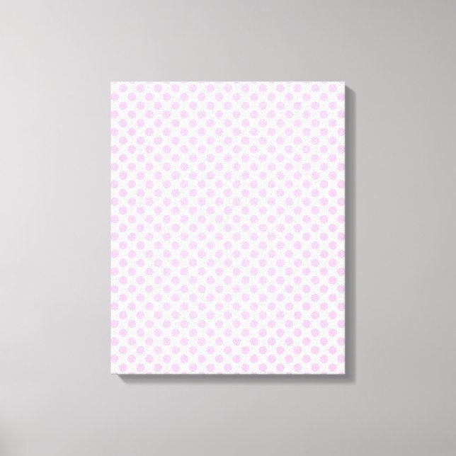 Pink Polka Dots with Customisable Background Canvas Print (Front)