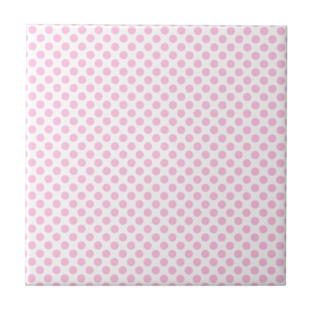 Pink Polka Dots with Customisable Background Tile (Front)