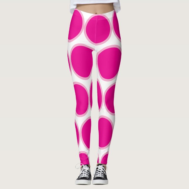 Pink Polka Leggings (Front)