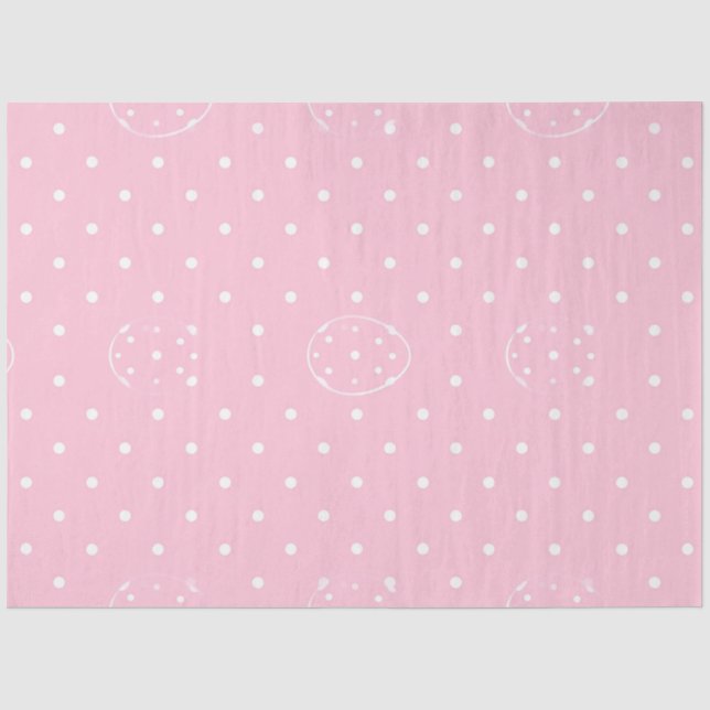 Pink Polka Parade Tissue Paper (Front)