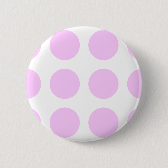 Pink Polka Spots 6 Cm Round Badge (Front)