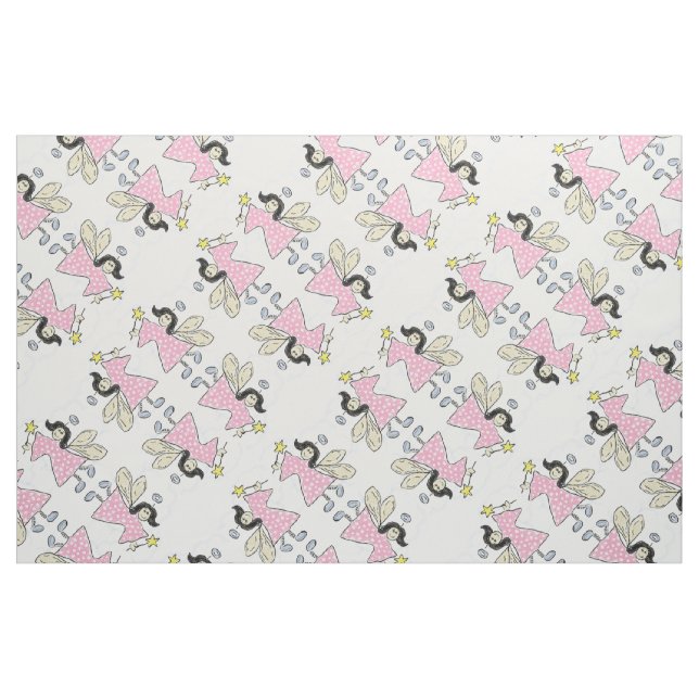 Pink Polkadot Angel Fabric (Fat Quarter)