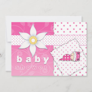 Pink Polkadots and Cuteness Baby Shower Invitation