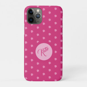 Pink Polkadots-Seashells- iPhone 11 Pro Case
