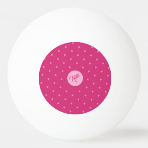 Pink Polkadots-Seashells- Ping Pong Ball