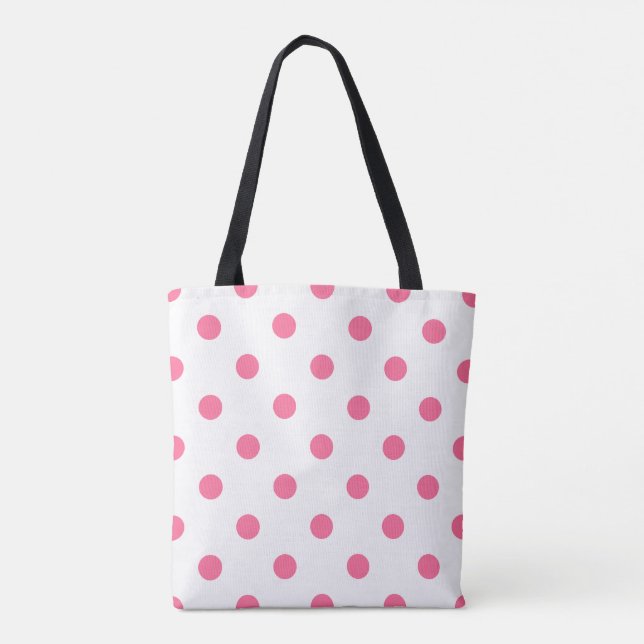Pink Polkadots Tote Bag (Back)