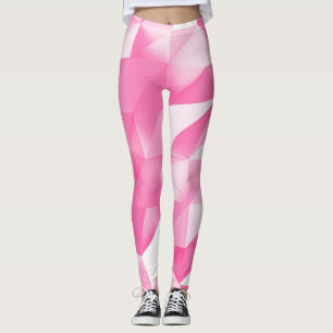 Pink polygon background: abstract 3D rendering Leggings