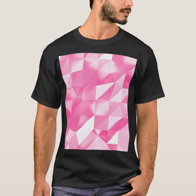 Pink polygon background: abstract 3D rendering T-Shirt (Front)