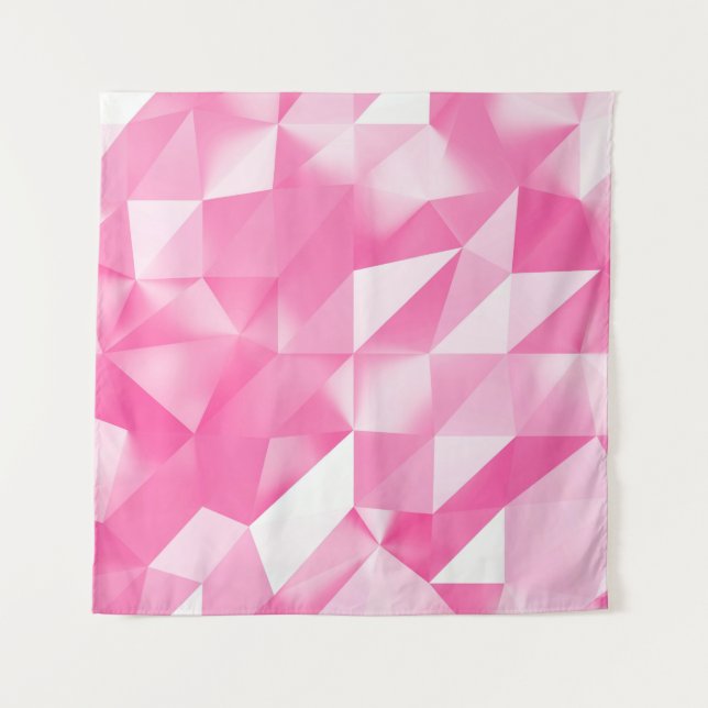 Pink polygon background: abstract 3D rendering Tapestry (Front)