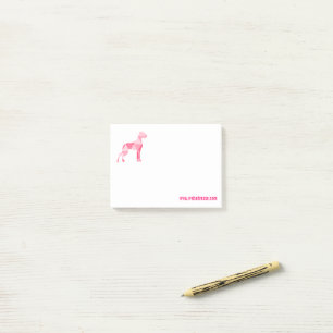 Pink Polygon Great Dane Post-it Notes