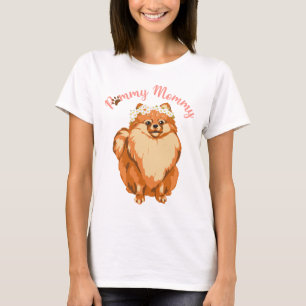 Pink Pomeranian Pommy Mummy T-Shirt
