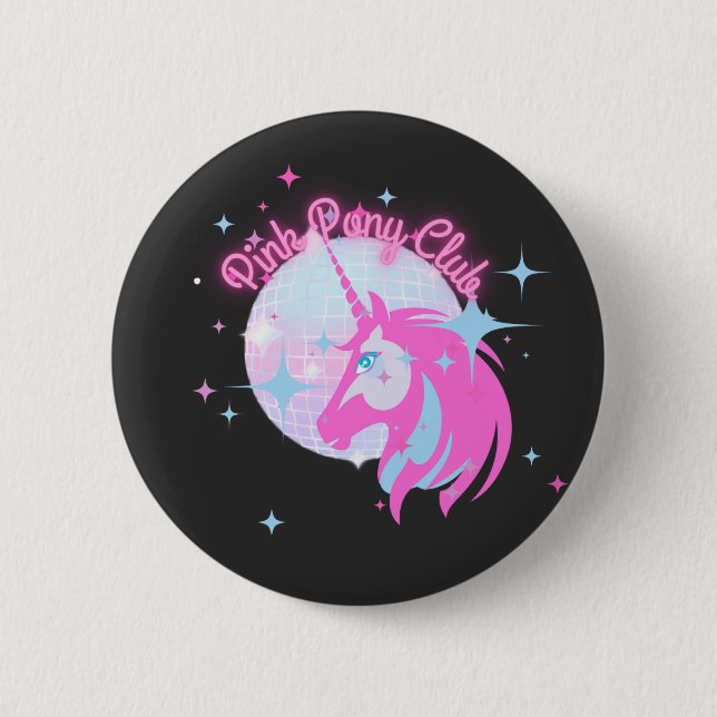 Pink Pony Club 6 Cm Round Badge (Front)