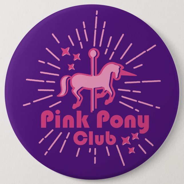 Pink Pony Club 6 Cm Round Badge (Front)