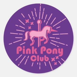 Pink Pony Club Classic Round Sticker