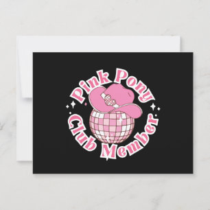 Pink pony club member  postcard