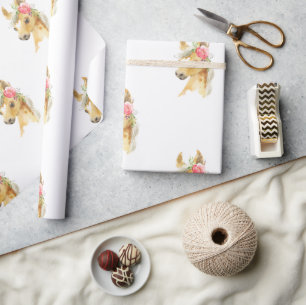 Pink Pony Girl Wrapping Paper