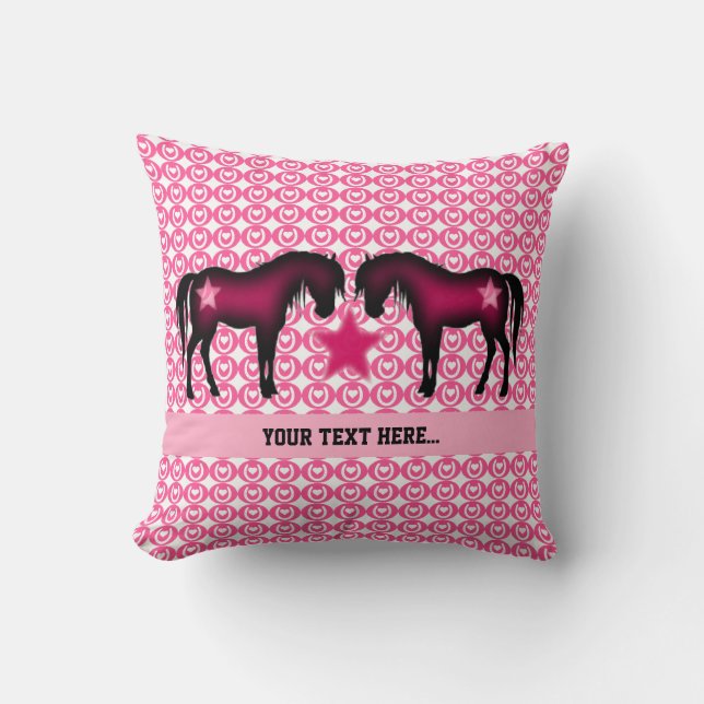 Pink Pony Personalised Cushion (Front)