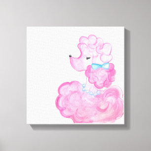 Pink Poodle Canvas